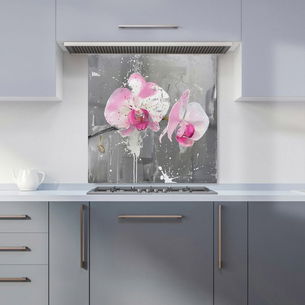 Warren Reed - Designer Pink Orchids Splashart Kitchen Splashback