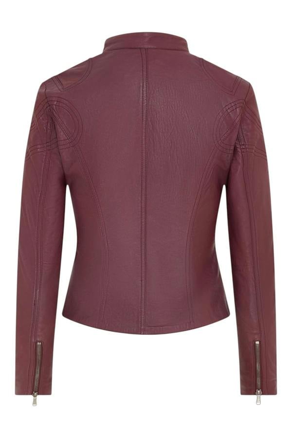 Infinity Leather Women's Casual Slim-Fit Leather Biker Jacket-Tulsa