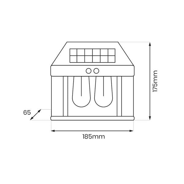 Milagro Filo Double Solar Wall Lamp 3000K