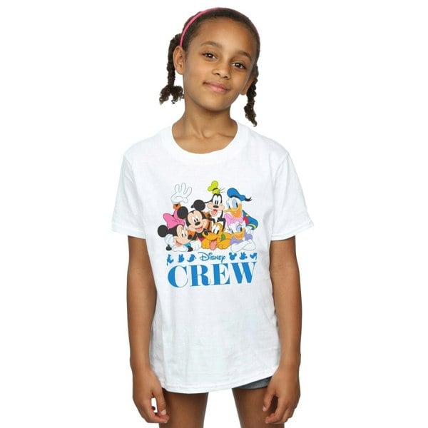 Disney Girls Mickey Mouse Disney Friends Cotton T-Shirt - White