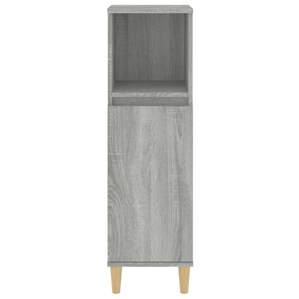 Berkfield Bathroom Cabinet Grey Sonoma 30x30x100 cm Engineered Wood