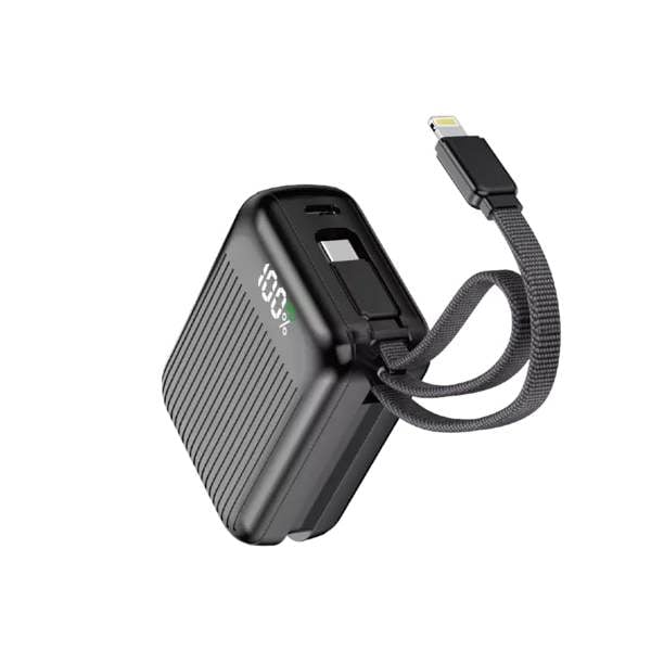 iGear Mini Palm 10000mAh Powerbank with USB C and Lightning Cable