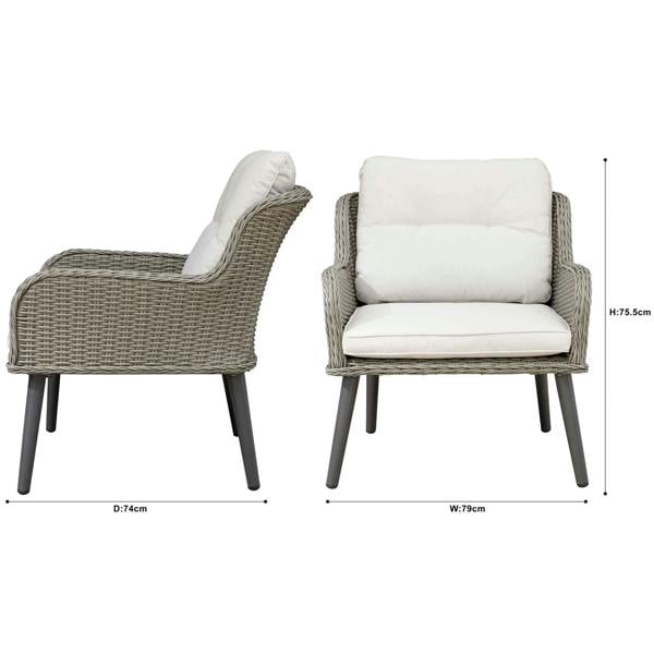Dellonda DG79 Loungers Action shot - dimensions