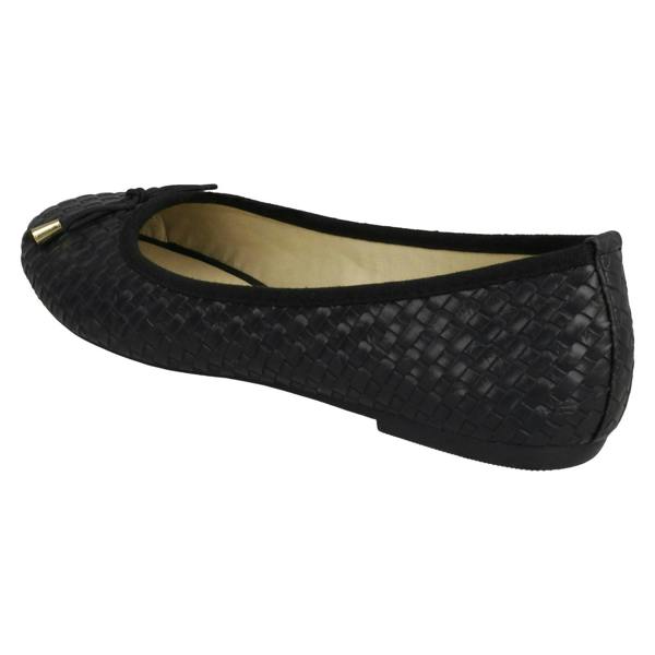 Spot On Ladies Spot On Weaved Design Ballerinas F80381