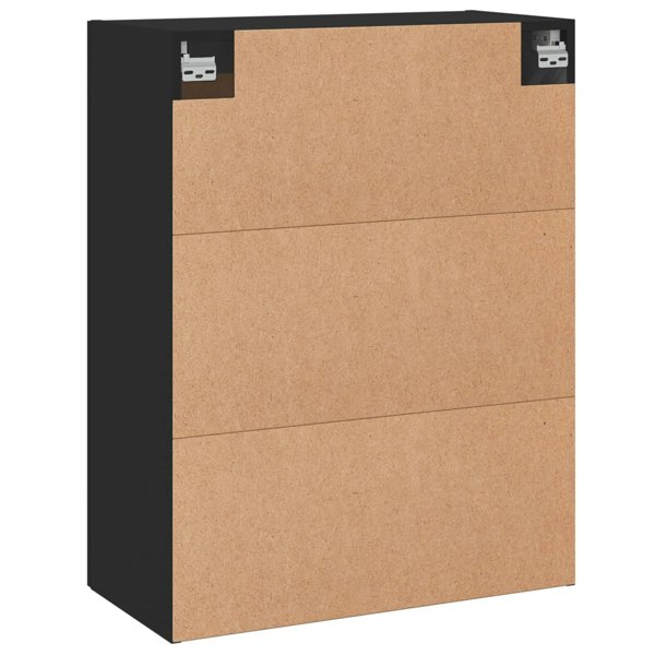 Berkfield Wall Mounted Cabinet Black 69.5x34x90 cm Engineered Wood