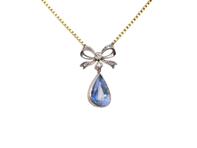 A fine vintage Sapphire and Diamond pendant