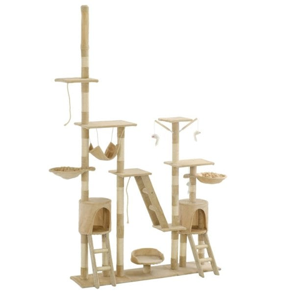 Berkfield Cat Tree with Sisal Scratching Posts 230-250 cm Beige