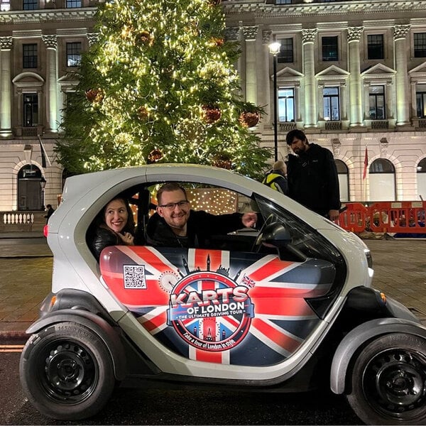 Ultimate E-Kart Driving Tour Exploring the Christmas Lights of London for Two