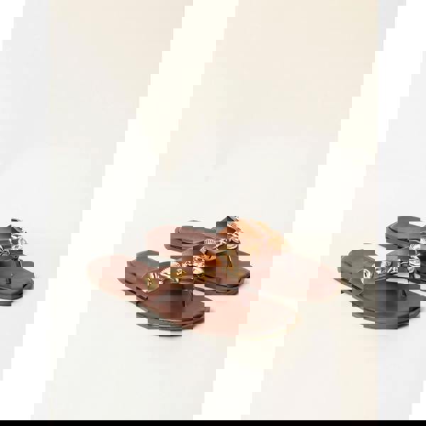 Blue Vanilla Sea Life Embellished Flip Flops