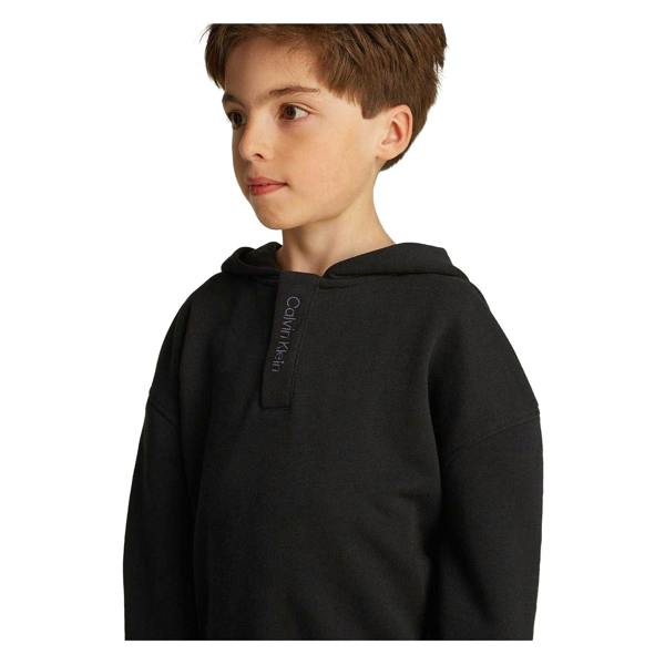 Calvin Klein Childrens/Kids Hooded Drop Sleeve Hoodie - Black - 