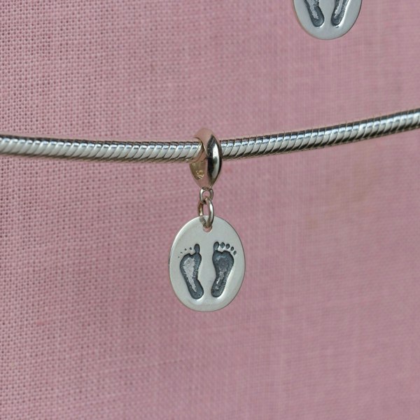 Mylee London Footprints Pendant Charm - Sterling Silver