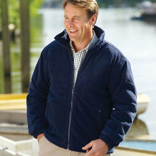 Man wearing Champion Glen fleece whilst on holiday