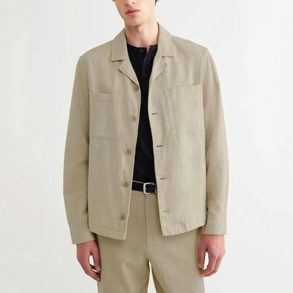 Wax London Aldred Linen Cotton Revere Overshirt