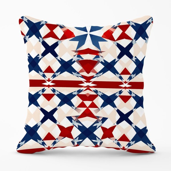 Warren Reed American Flag Abstract Pattern Cushions