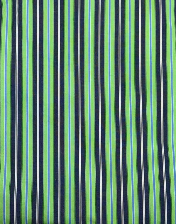 British Boxers Men's Crisp Cotton Nightshirt – Green Flash Stripe