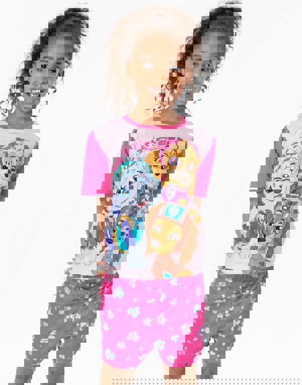 Paw Patrol Girls Multicoloured Besties Short Sleeve Short Leg Pyjama Set