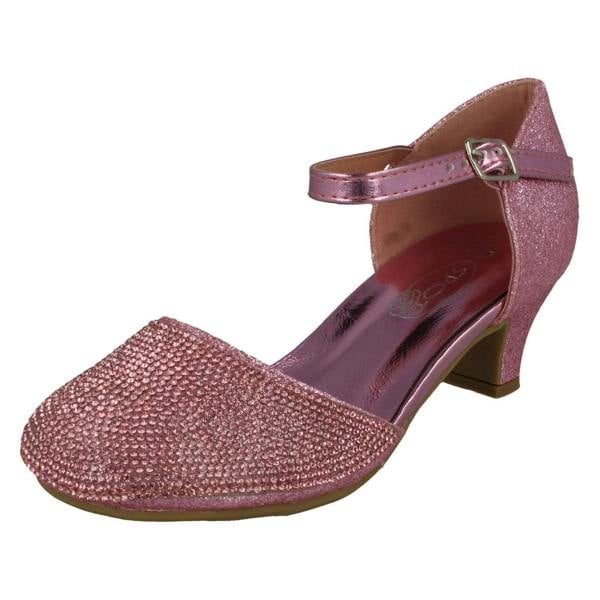 Spot On Girls Spot On Mid Heel Glittery Shoes H3082