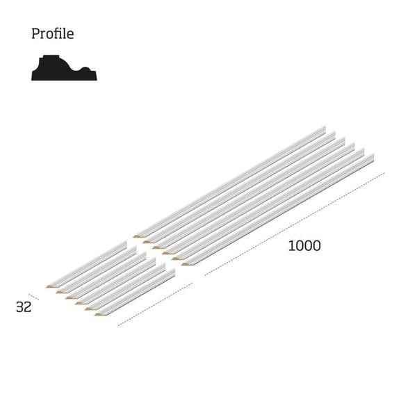 Cheshire Mouldings MWPKT4 Wall Panel Kit (T) 35mm (W) 420mm (L) 1000mm