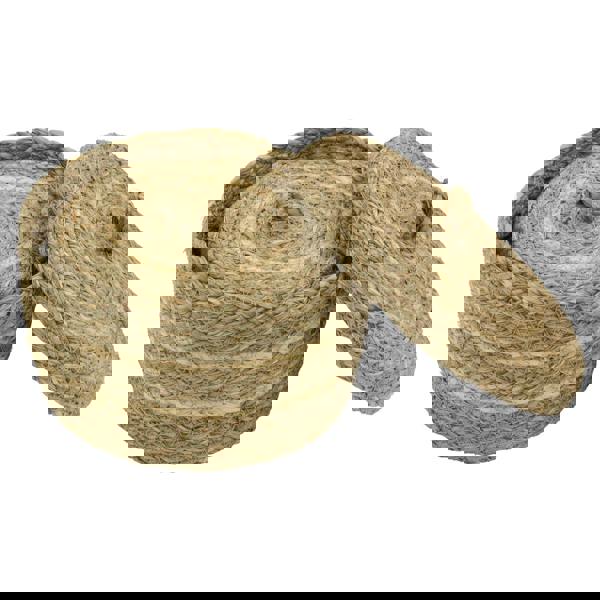 JVL Palma Natural Round Lidded Woven Storage Baskets for Home Organisation, Set of 2, Brown