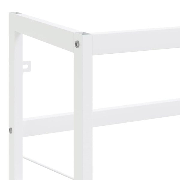 Berkfield Bathroom Washbasin Frame White 79x38x83 cm Iron