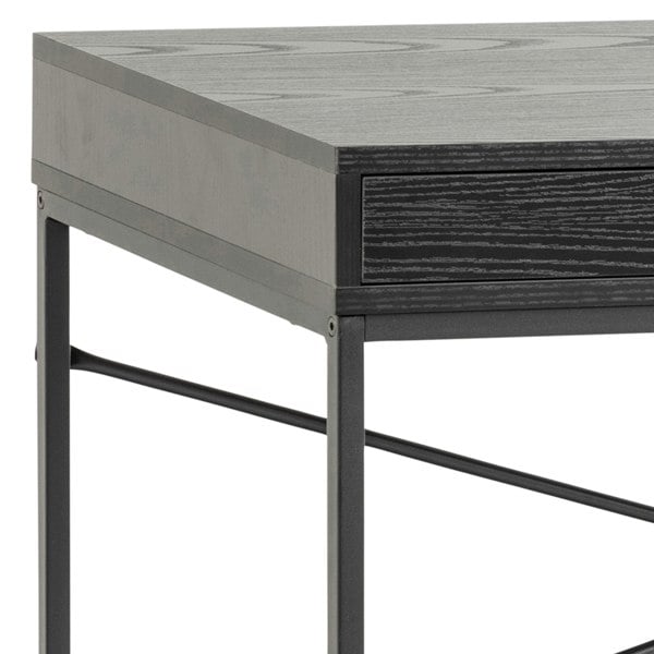 Furniture To Go Seaford 1 Drawer Office Desk in Ash Black