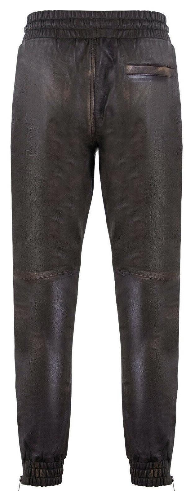 Infinity Leather Mens  Leather Jogging Bottoms-Boston