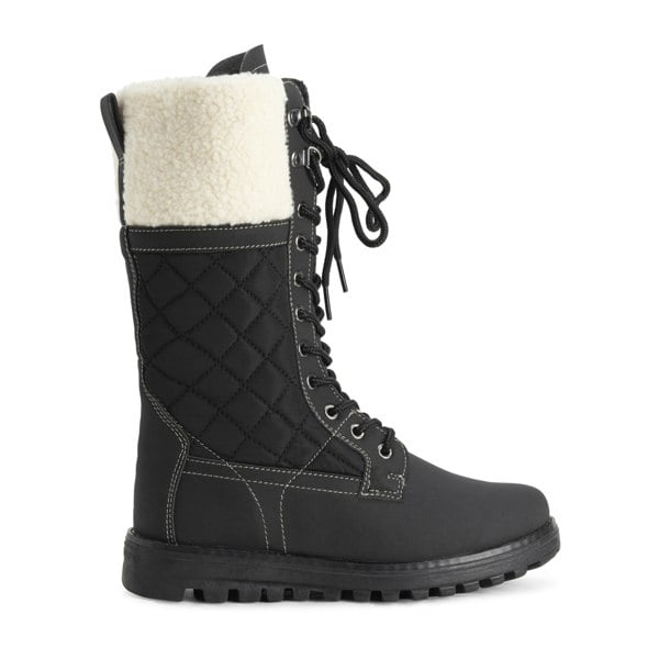 VIVA Women's Faux Fur Thermal Waterproof Outdoor Snow Winter Calf Boots