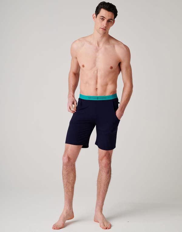 British Boxers Men's Bamboo Short Pyjama Set - Ultramarine