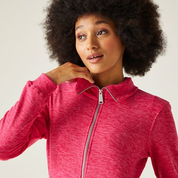 Regatta Women's Azaelia Marl Full Zip Fleece Jacket - Hot Pink