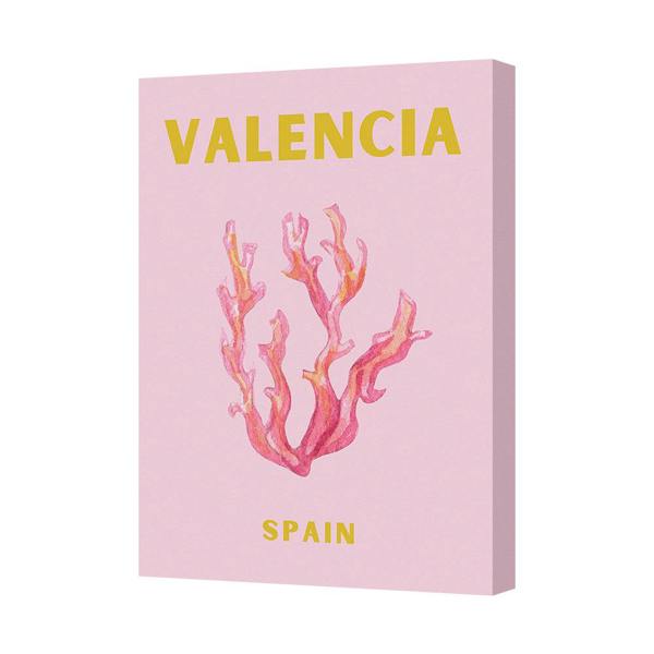 Benjamin Tate Design Valencia Spain Coral Canvas Art Print Contemporary UK Handmade
