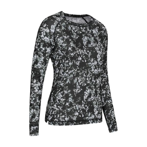 Mountain Warehouse Womens/Ladies Talus All-Over Print Thermal Top - Black - 