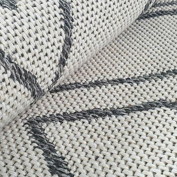 Cream Grey Rug Diamond Pattern 100% Cotton Washable Flat Weave Carpet Woven Living Room Bedroom Mat