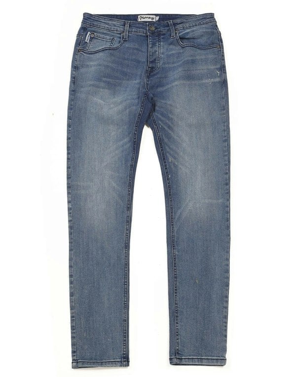 Money Ape Embossed Jeans  Mid Wash