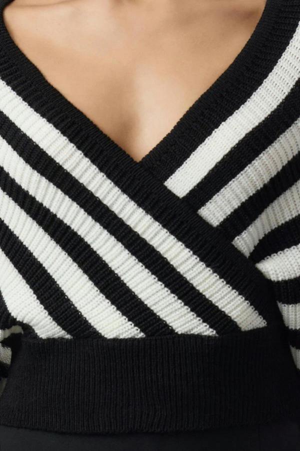 WOVCOR Wrap Front Knitted Jumper