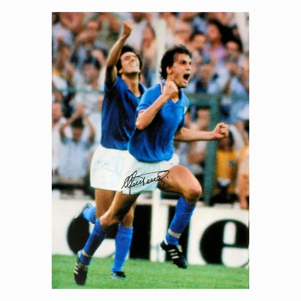 Unbranded Marco Tardelli signed 1982 World Cup Final photo.