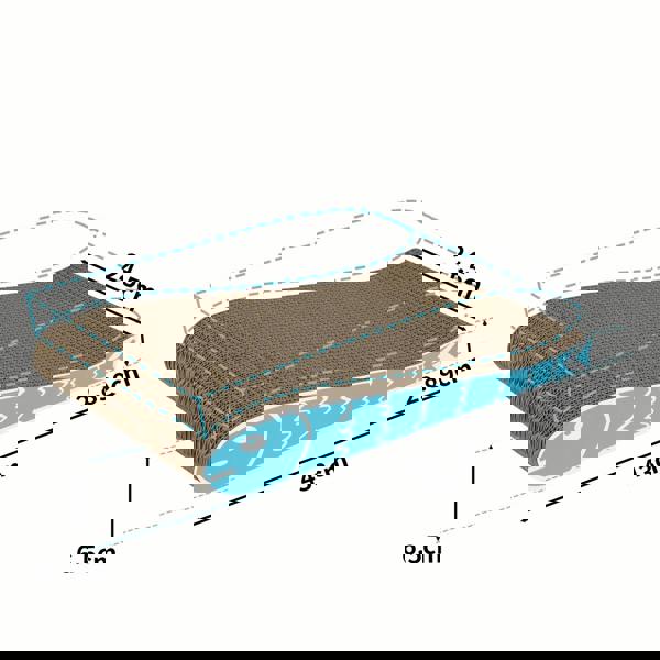 Skylos 2PCS Cat Scratching Board Cardboard Cat Scratcher Scratching Pad Lounge