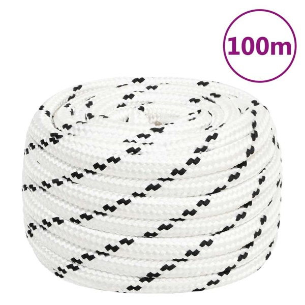 Berkfield Work Rope White 18 mm 100 m Polyester