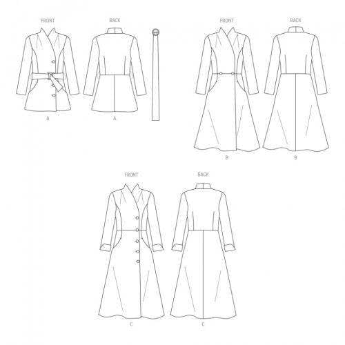 Butterick Sewing Pattern 6917, Coats for Women, D5 (4-6-8-10-12) - Intermediate