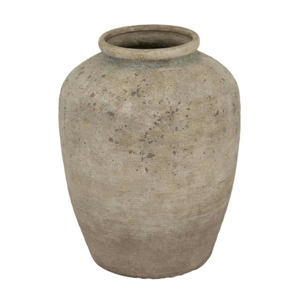 Hill Interiors Deruta Mottled Vase - Grey - 