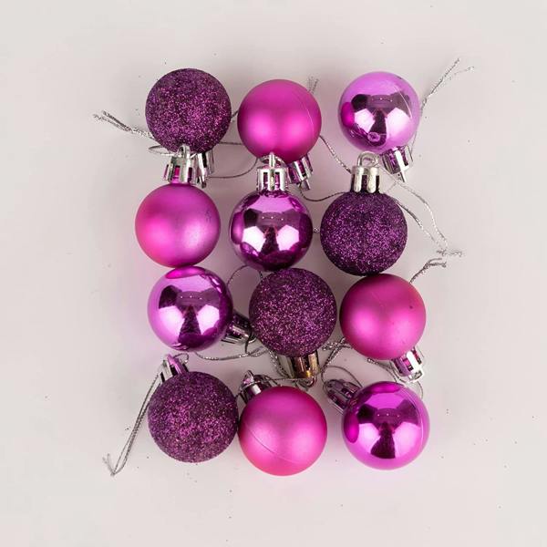 Purple Shatterproof Christmas Baubles in 12 Pack and 24 Pack for Tree Decorating image 5