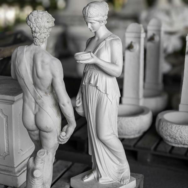 White Stone Large David Garden Statue
