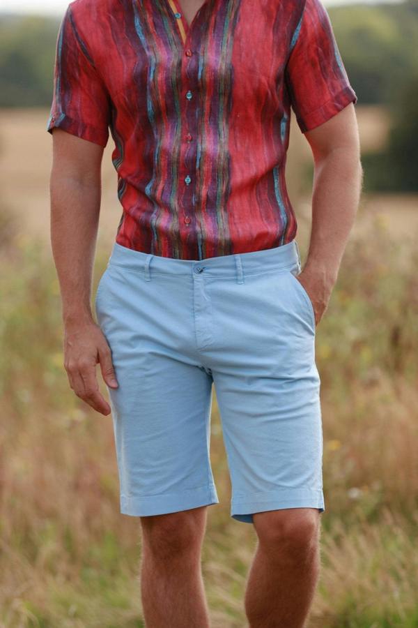 CLAUDIO LUGLI COTTON BLEND CHINO SHORTS 24 – Premium Men's Patterned Shirt by Claudio Lugli | Bold Design, Tailored Fit, Best Printed Shirts