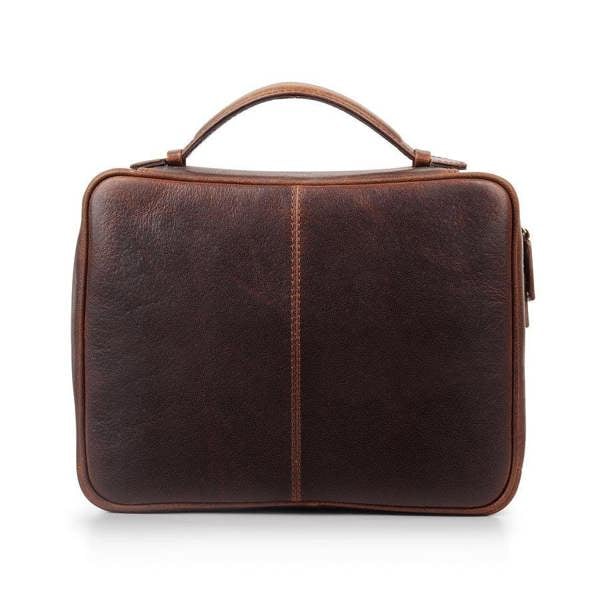 Savanah Leather Wash Bag back