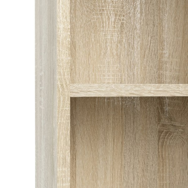 Furniture To Go Basic Low Wide Bookcase (2 Shelves) in Oak