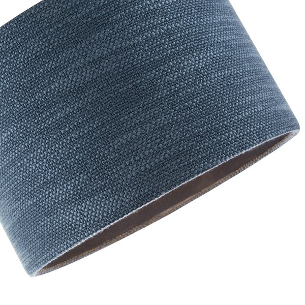 Designer Bobbled and Textured Linen Lamp Shade in Navy Midnight Blue Image 3