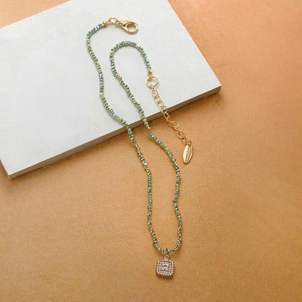 Pia Treasured Tales Green Crystal Pendant Necklace