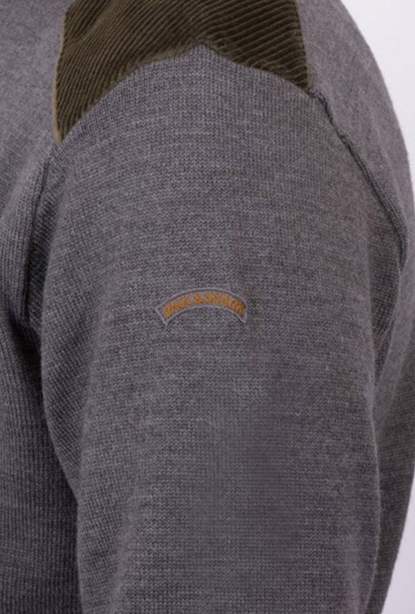 Paul & Shark Moon Badge Velvet Soft Cool Touch Wool Half-Zip