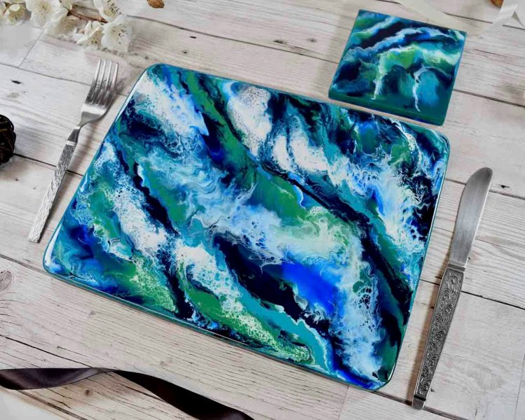 Kate Chesters Art Ocean Art Placemats and Coasters - Heat Resistant