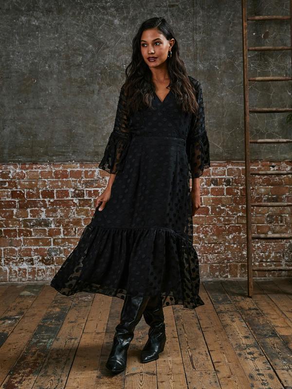 Rose & Nancy Ivy Spot Midi Dress