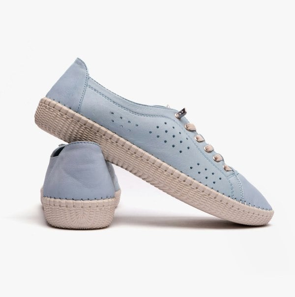 Lotus KAMARI Womens Leather Trainers Pale Blue